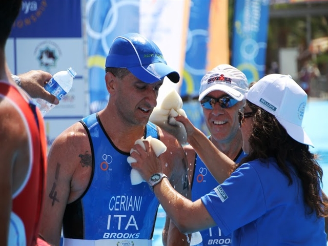 Alberto e Claudio al traguardo brooks 